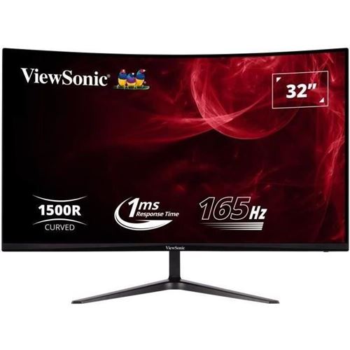ViewSonic VX3218-PC-MHD - Gaming - écran LED - jeux - incurvé - 32" - 1920 x 1080 Full HD (1080p) @ 165 Hz - VA - 300 cd/m² - 4000:1 - 1 ms - 2xHDMI, DisplayPort - haut-parleurs