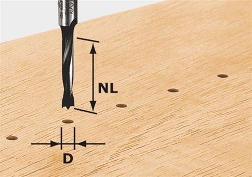 Fraise pour Tourillons Hw avec Queue De 8Mm Festool Hw S8 D10/30 Z - 491069
