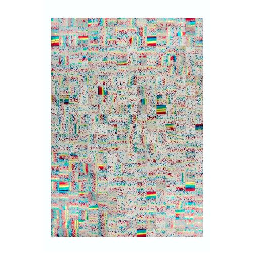 Paris Prix Multicolore Tapis En Cuir Effet Métallique "Rocket" 120 X 170 Cm