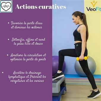 Pantalon de Sudation taille haute Femme VEOFIT taille L Pantalons de sport Achat prix fnac