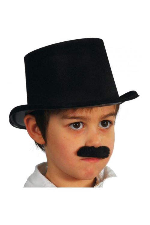 Haut De Forme Enfant Noir Floque - Noir