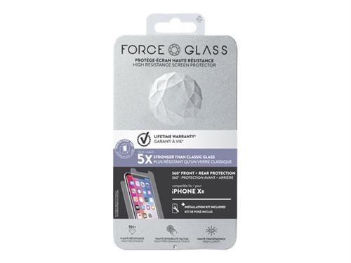 Verres trempés avant et arrière Force Glass 360° pour iPhone XR