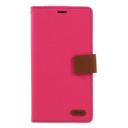 Etui en PU chiquenaude en sergé rose pour votre LG V40 ThinQ