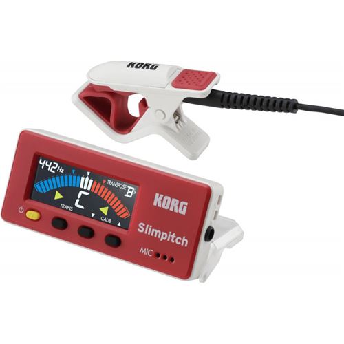 Korg Slimpitch SLM-1CM-RW - Accordeur chromatique rouge et blanc