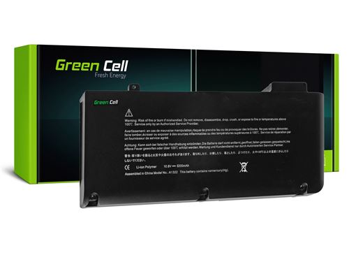 Green Cell ® Batterie pour Ordinateur A1322 for Apple MacBook Pro 13 A1278 2009-2012