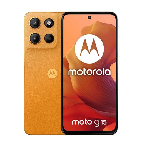 Smartphone Motorola Moto G15 orange RAM 8 Go stockage 8 Go