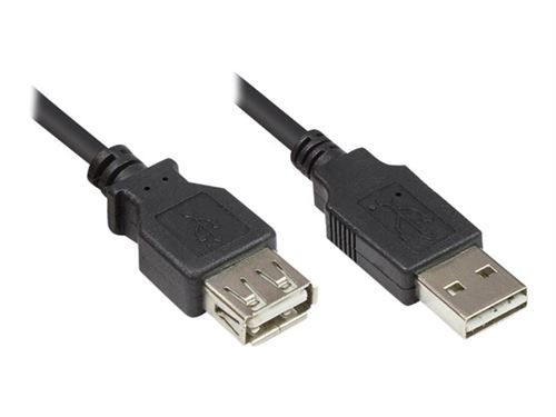 Good Connections EASY - USB-verlengkabel - USB (M) omkeerbaar naar USB (V) - USB 2.0 - 1 m - zwart