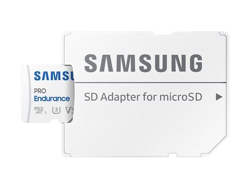 Samsung PRO Endurance MB-MJ256KA - Carte mémoire flash (adaptateur microSDXC vers SD inclus(e)) - 256 Go - Video Class V30 / UHS-I U3 / Class10 - microSDXC UHS-I - blanc