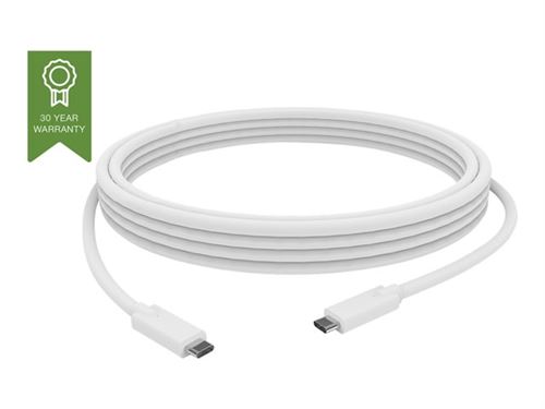 Vision - Câble USB - USB-C (M) pour USB-C (M) - USB 3.1 Gen 2 - 3 A - 1.5 m - blanc