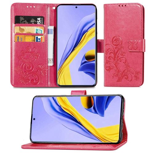 MPFRANCE Housse pour Samsung Galaxy A51 5G Rose [Fleur de Lys]