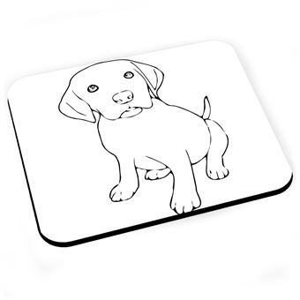 Tapis De Souris Dessin Chiot Bebe Chien Contour Labrador Mignon Tapis De Souris Achat Prix Fnac