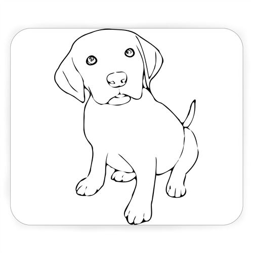 Tapis De Souris Dessin Chiot Bebe Chien Contour Labrador Mignon Tapis De Souris Achat Prix Fnac