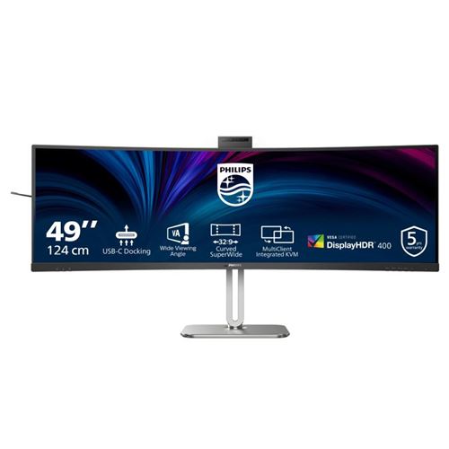Philips - 49B2U5900CH - Écran PC - 49 pouces - 5120 x 1440 Dual Quad HD - Incurvé - Image 3