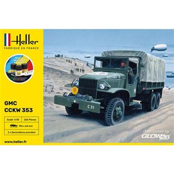 Maquette Camion Militaire GMC CCKW 353 Heller - Échelle 1/35, Sous Blister, Occasion