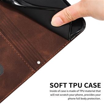 Achetez Pour Iphone 15 PU Leather + Tpu Téléphone Carte de Carte