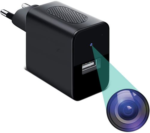 Non Communiqué Chargeur Secteur Caméra Espion Full Hd 1080P Vidéo Détection De Mouvement Ir + Sd 8Go Yonis