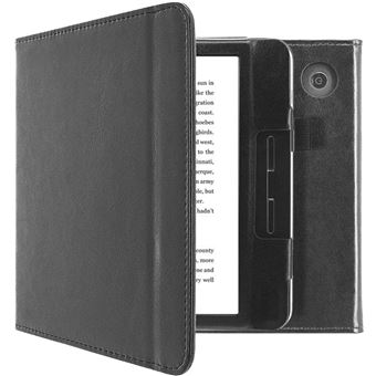 Étui Cuir Fin Pour Kobo Libra H2O 7" - Fonction Veille/sleep Automatique - Protection 360°, Couleur Noir/bleu/gris/rose Gold - PU Souple