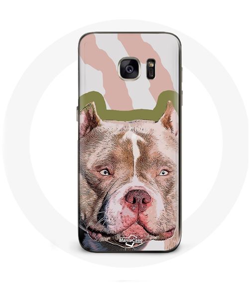 Coque pour samsung galaxy S6 edge Chien de Pitbull marron Maniacase
