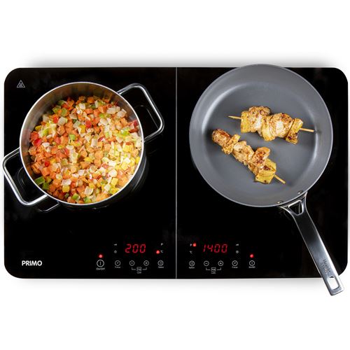 Primo pr301ikp plaque &agrave; induction double - 2 zones - 3500w - noir 