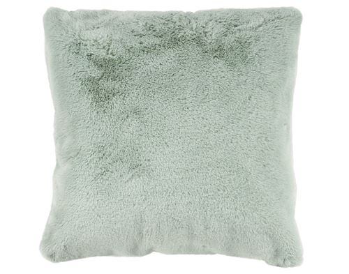 Non Communiqué Vert Sauge Joy - Coussin - En Fausse Fourrure - 48X48 Cm