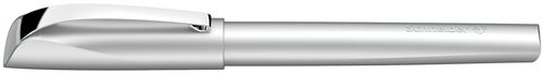 Stylo Schneider Ceod Shiny Stylo-plume brillant, pour droitier/gaucher, plume de taille M, avec cartouche d’encre bleu roi, Gris pierre
