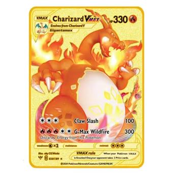 POKEMON Carte métal or Vmax GX carte énergie Charizard Pikachu