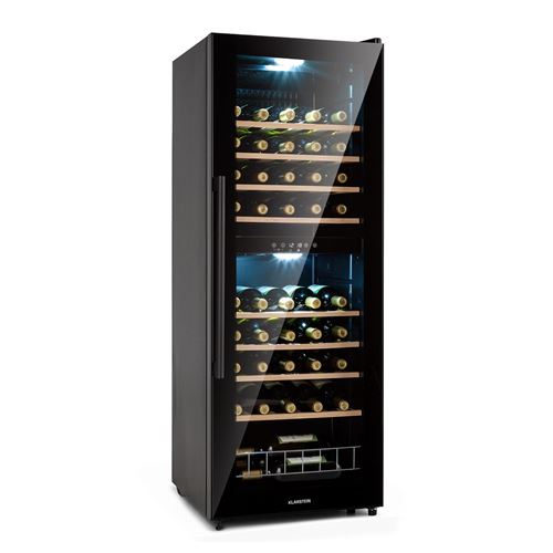 Klarstein Barossa 54 Duo Frigorifero Per Vini 2 Zone 148 Litri 54 Bottiglie Display Touch Nero