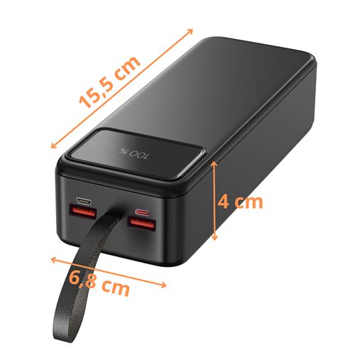 Batterie externe filaire et solaire KYF - 3 ports USB - Espace Bricolage