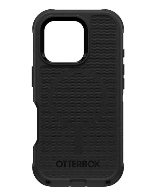 OtterBox Defender Series - Coque de protection pour téléphone portable - compatibilité avec MagSafe - silicone - noir - pour Apple iPhone 16 Pro
