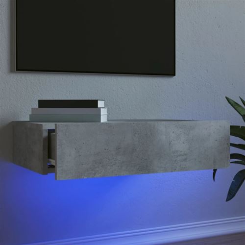 VIDAXL - Meuble TV - Gris Béton - 60x35x15,5 cm - Image 2