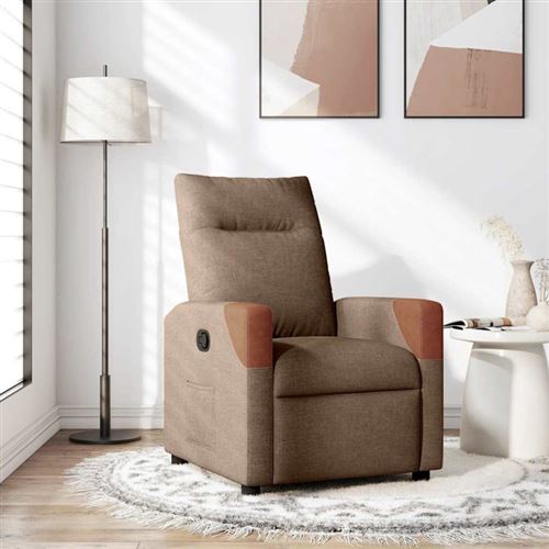 Non Communiqué Marron Fauteuil Inclinable Tissu