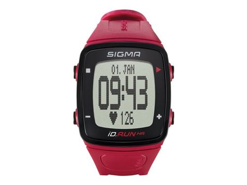 SIGMA SPORT iD.RUN HR - Suivi d'activités avec sangle - silicone - rouge - NFC
