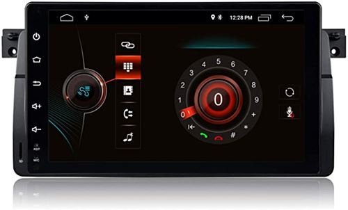 NVGOTEV 1 DIN 9 Pouces Android 10.0 Autoradio Stereo pour BMW E46 M3 Rover 75 MG ZT Sedan Soutenir HD Caméra de recul GPS Navigation Radio Audio Vidéo Bluetooth AM PM WiFi SWC DSP Dab+, 2+32GB