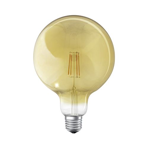 LEDVANCE Smart lampe LED en or avec 6W - 2700K - E27 - 125mmx178mm - avec la technologie Wifi - ampoule dimmable Forme globale contrôlable via app et 