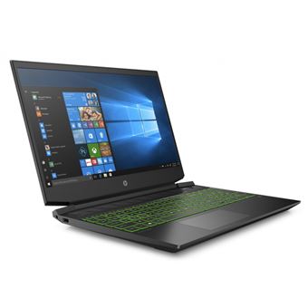 HP Pavilion Gaming Laptop 15-ec1103nf - AMD Ryzen 5 4600H / 3 GHz - Win 10 Familiale 64 bits - GF GTX 1650 Ti - 8 Go RAM - 512 Go SSD NVMe - 15.6" 1920 x 1080 (Full HD) - Wi-Fi 5 - noir ombré, vert chrome (logo), finition peinte - clavier : Français - 1