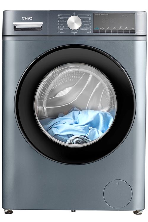 Lave-Linge Frontal CHiQ 10kg - Moteur Inverter Silencieux, 1400tr/min, Programme AI