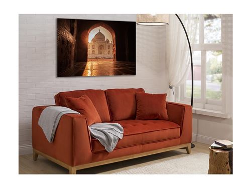 Impression photo en verre trempé PALAIS - 60 x 0.4 x 90 cm - Orange