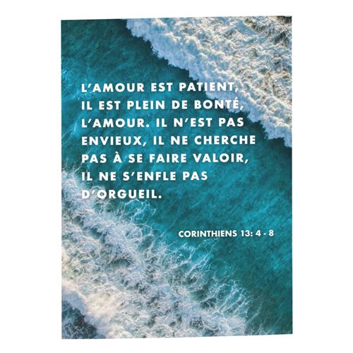 Autocollant Mural Citation Bible - "L'amour Est Patient" 1 Corinthiens, Vinyle Déco