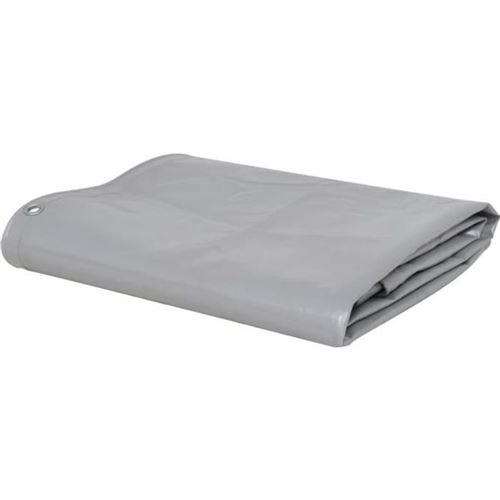 vidaXL - Bâche de protection industrielle - 650 g/m² - 5 x 6 m - Gris - Image 3