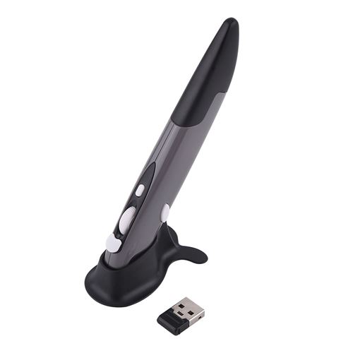Non Communiqué Gris Souris À Stylet Optique Sans Fil