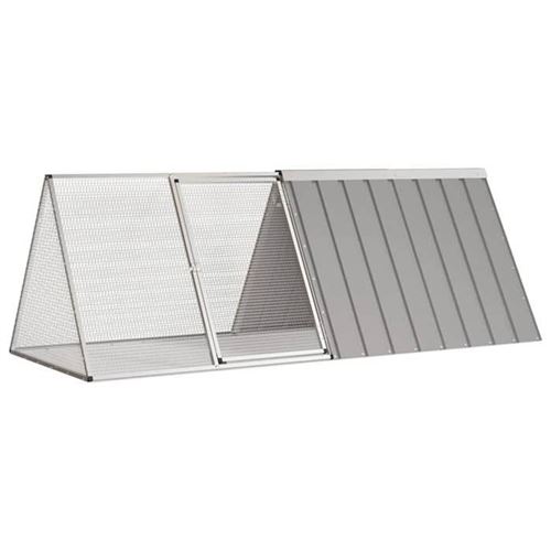 Comparer les prix de vidaXL Cage pour lapin Gris 201,5x80,5x71 cm Acier galvanisé
