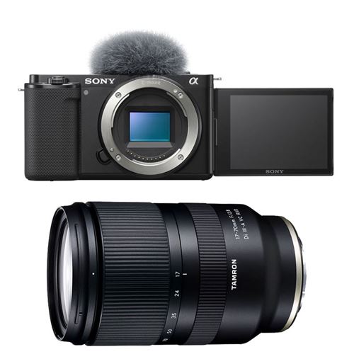 Sony appareil photo hybride alpha zv-e10 noir + tamron 17-70