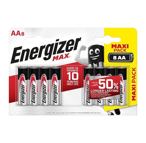 Non Communiqué Energizer - Blister De 8 Piles - Enr Max E91 - Aa - Piles Alcalines