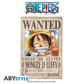 ONE PIECE STICKER WANTED LUFFY