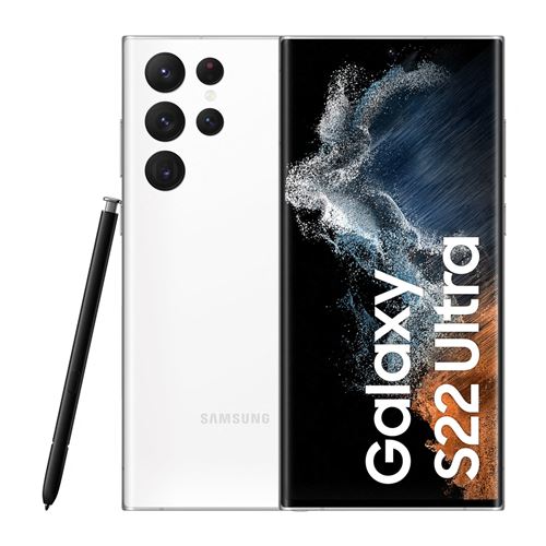 Smartphone Samsung Galaxy S22 Ultra blanc RAM 12 Go stockage 512 Go État correct - N/A reconditionné disponible sur Fnac