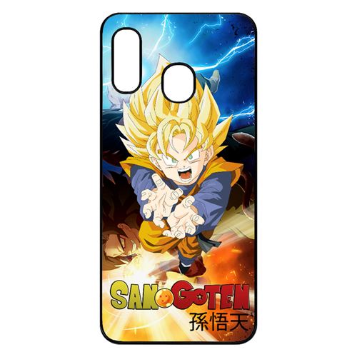 Coque My-Kase pour Galaxy A30 - dragon ball son goten fury - Plastique Noir