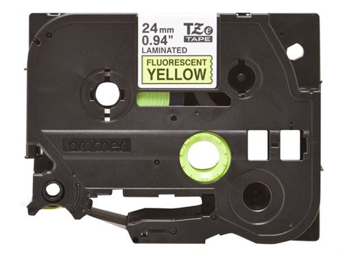 Brother Tze-C51 - Noir Sur Jaune - Rouleau (2,4 Cm X 5 M) 1 Cassette(S) Bande Fluorescente - Pour Brother Pt-D600; P-Touch Pt-3600, D800, E550, P750, P900, P950; P-Touch Cube Plus Pt-P710