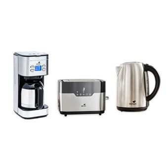 Pack petit déjeuner - cafetière - bouilloire - grille pain PEM Pas Cher
