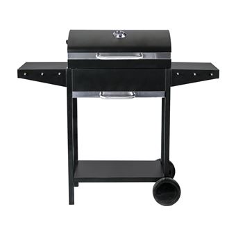Barbecue charbon de bois "Bizon" - 119 x 50 x 101 cm - Noir - 1