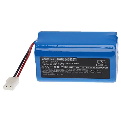 Vhbw Batterie compatible avec Bissell Dry Robotic Vacuum aspirateur, robot électroménager (2600mAh, 14,8V, Li-ion)